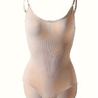 Women's Slimming Bodysuit - Boat Neck Shapewear with Snap Crotch