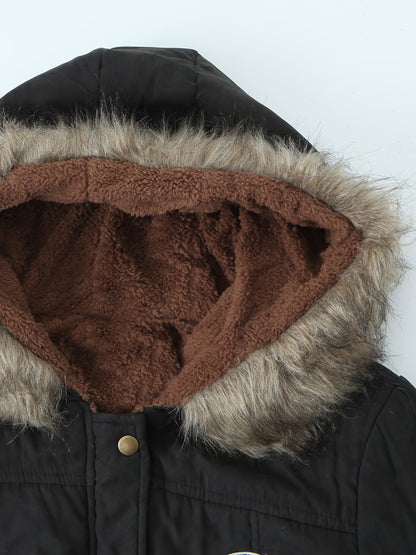 Women heavy duty hooded winter coat