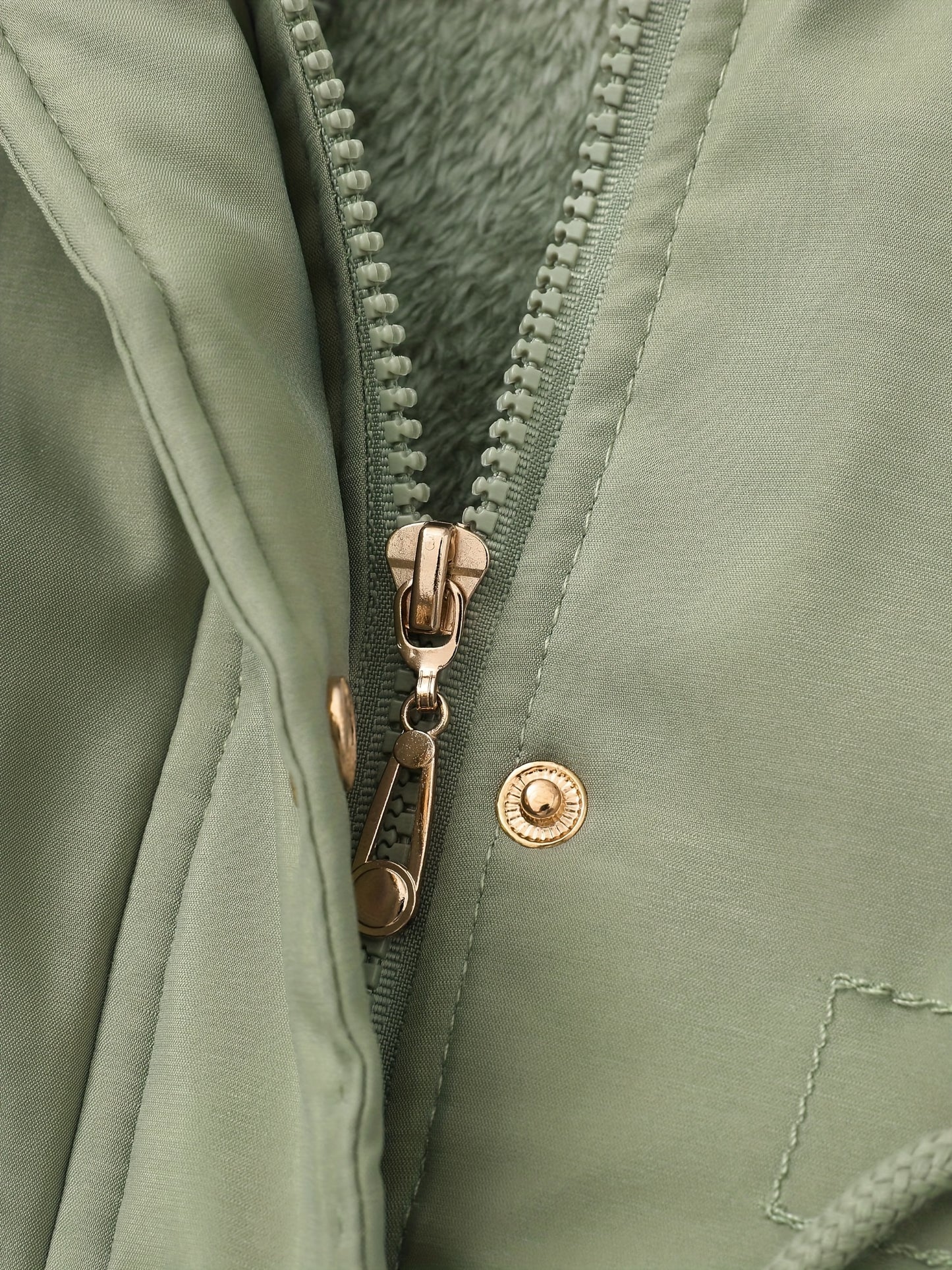 Women's Hooded Fleece | Mid-Long Windproof Coat