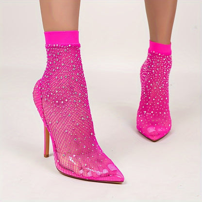 Women's Rhinestone Decor Stiletto Heels