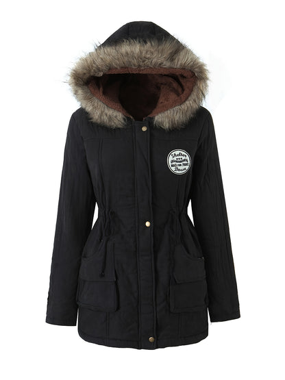 Women heavy duty hooded winter coat