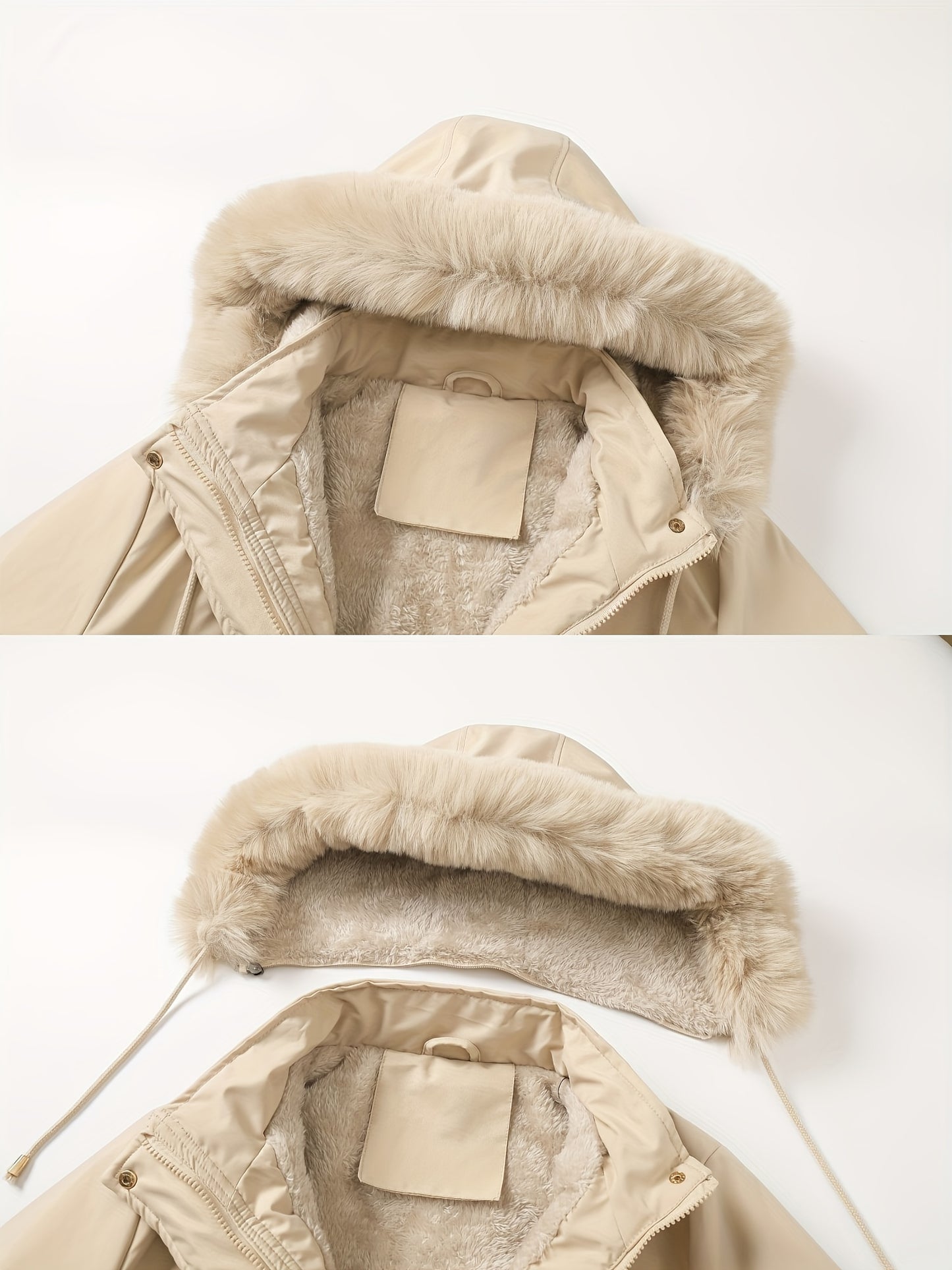 Women's Hooded Fleece | Mid-Long Windproof Coat