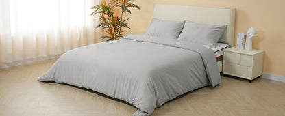 Good Nite King Duvet Cover Set - 200TC Stripe Pattern, Zipper Closure & Corner Ties