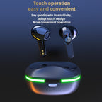 LIT-Sound TWS Earbuds: LED Gaming Earphones with Touch Control for Sports