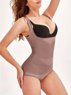 Elegant Open-Bust Bodysuit | Full-Body Shaper with Tummy Control &amp; Butt Lifting