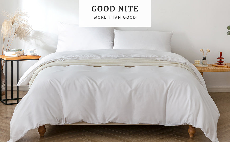 Good Nite  Duvet Cover Set - Soft Microfiber Bedding with Pillowcases, Breathable Quilt Cover