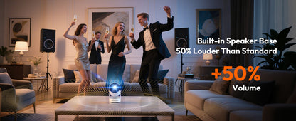XGODY Gimbal 3S Short-Throw Projector | 720P HD, 250 ANSI Lumens, Android 11 with WiFi 6