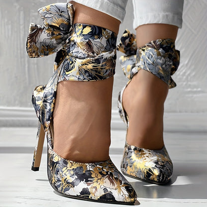 CBI STYLE Women's Floral Stiletto High Heels