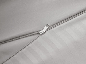 Good Nite King Duvet Cover Set - 200TC Stripe Pattern, Zipper Closure & Corner Ties