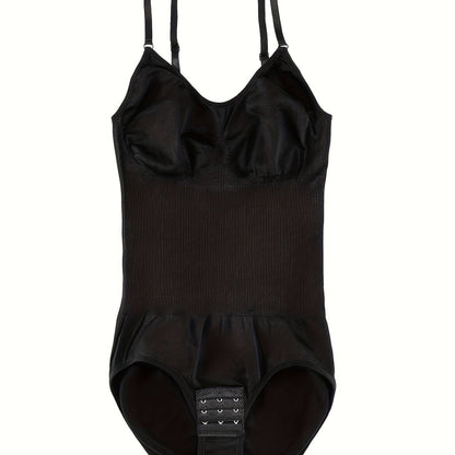 Women's Slimming Bodysuit - Boat Neck Shapewear with Snap Crotch