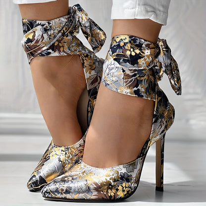 CBI STYLE Women's Floral Stiletto High Heels