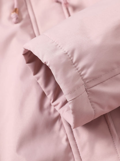 Women's Hooded Fleece | Mid-Long Windproof Coat