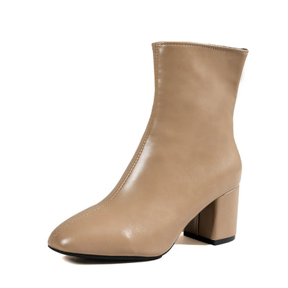 High Heels Short Boots Women's Mid-Calf