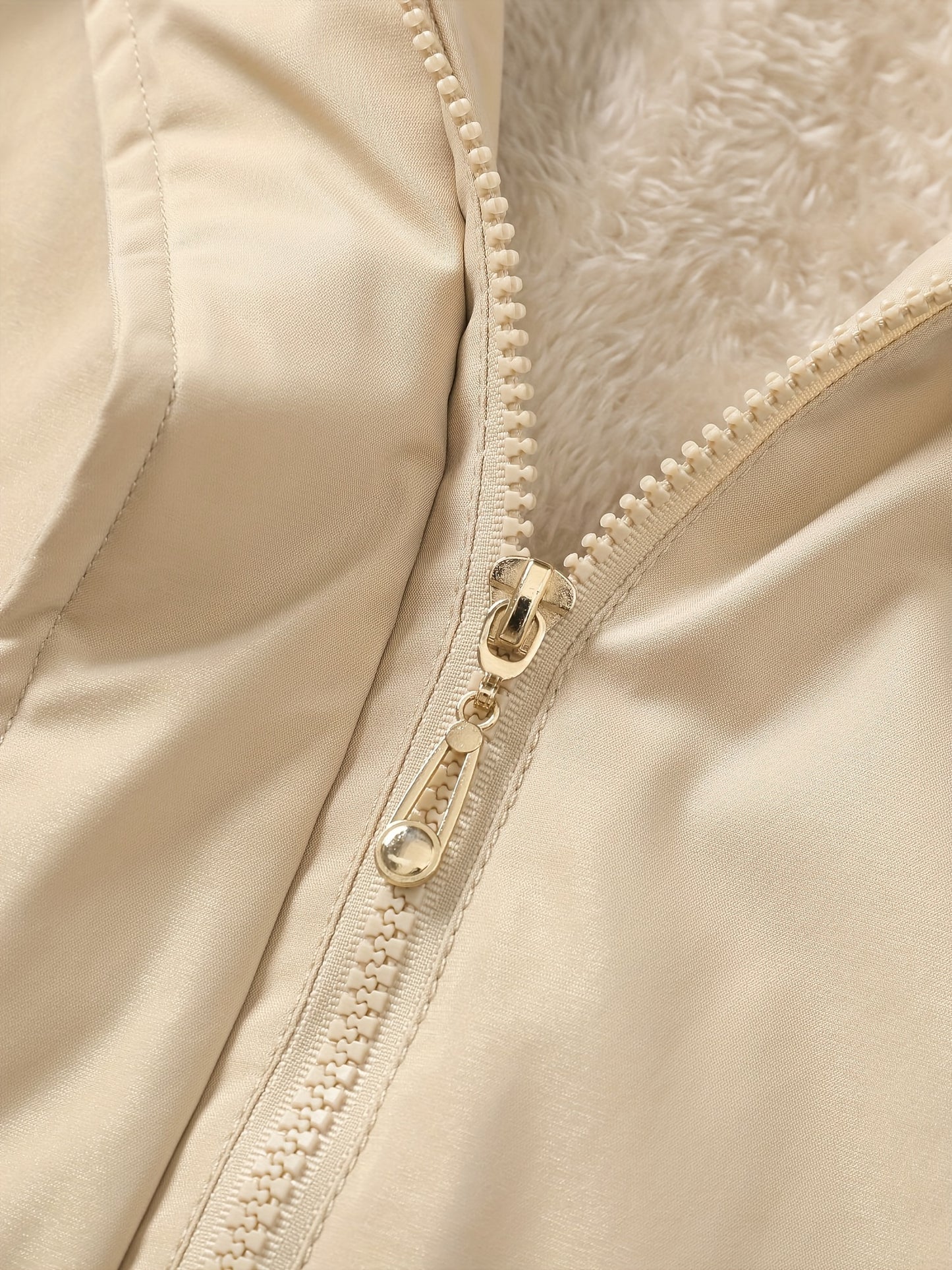 Women's Hooded Fleece | Mid-Long Windproof Coat