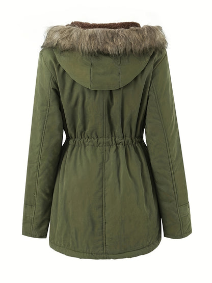 Women heavy duty hooded winter coat