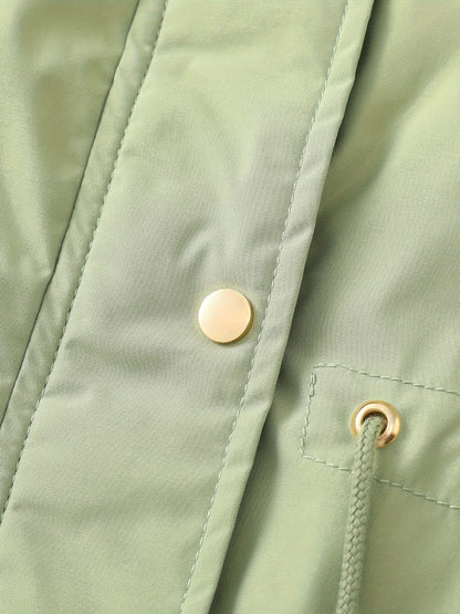 Women's Hooded Fleece | Mid-Long Windproof Coat