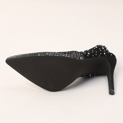 Women's Rhinestone Decor Stiletto Heels