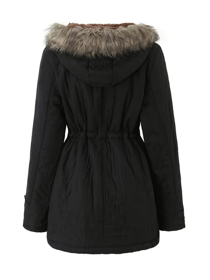 Women heavy duty hooded winter coat