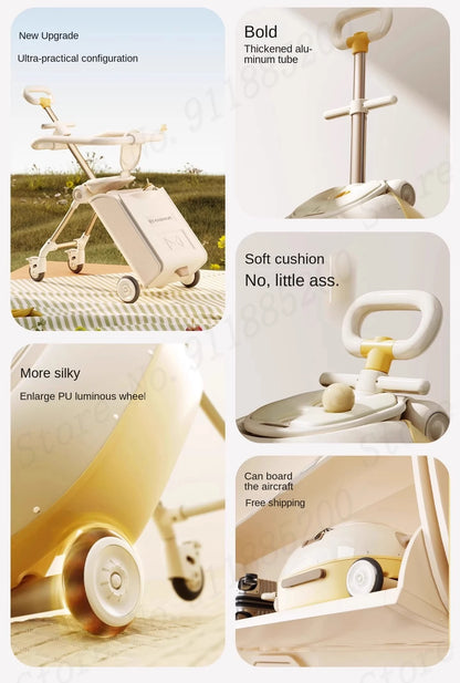 HY10 20-Inch Hardside Kids' Luggage with Spinner Casters