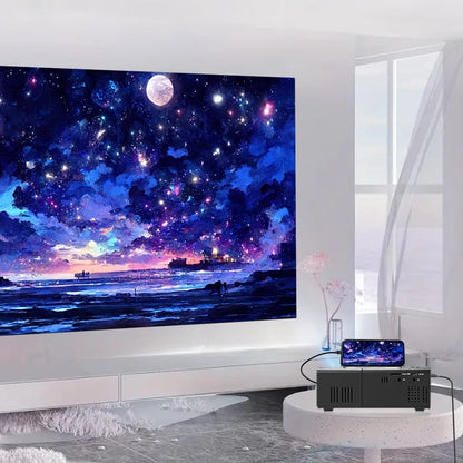 GerTong Portable Cinema: 1080P Android Projector with Battery