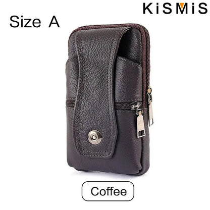 KISMIS Men's Leather Fanny Pack