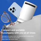 FGRYB Mini Cylinder Projector | Portable 60 ANSI Lumen Projector for Bedroom &amp; Kids
