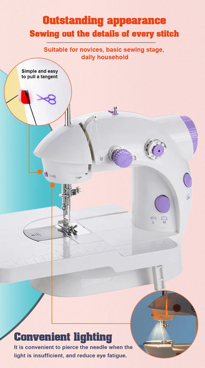 Mini Portable Sewing Machine for Beginners & Quick Repairs