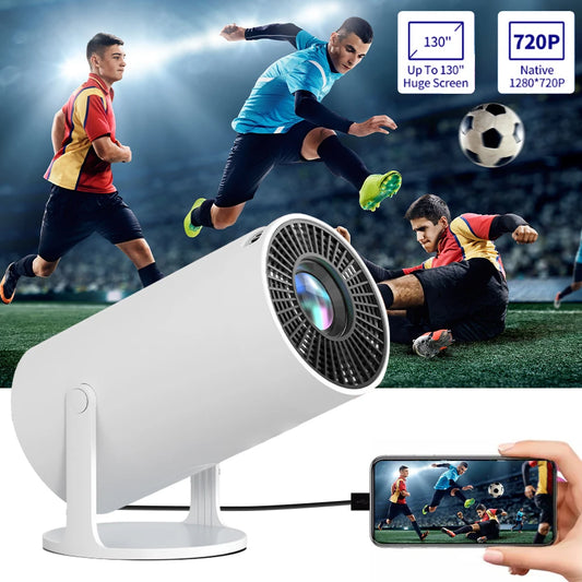 FGRYB Portable Projector with Battery | 1080P Support, Wired Smartphone Mirroring