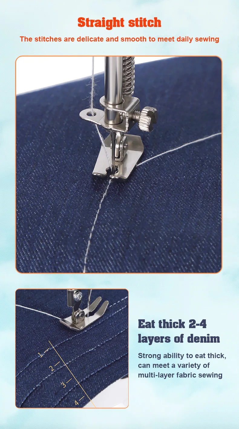 Mini Portable Sewing Machine for Beginners & Quick Repairs