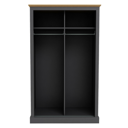 Devon Charcoal Double Sliding Wardrobe