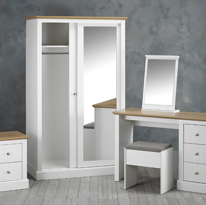 Devon Charcoal Double Sliding Wardrobe