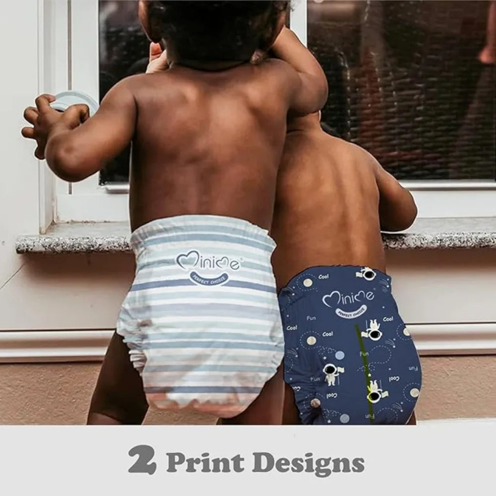 Minime Baby Diapers - Size 3 (13-24 Lbs), Medium, 46 /92Count, Premium Ultra Soft Disposable Baby Diapers, Hypoallergenic
