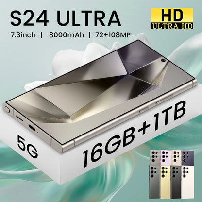 Ultra S24 Global Version Android 16GB+1B Smartphone 6.7 Inch Original Unlock OLED Screen Dual SIM 5G Mobile Phones MTK CDMA
