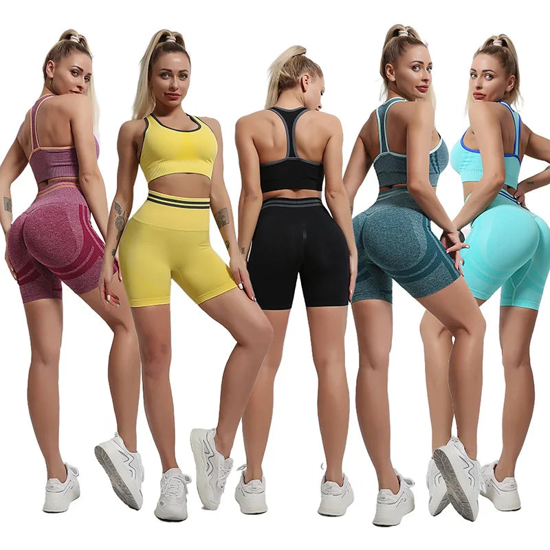 Racerback Sports Bra & Butt-Lifting Shorts Set