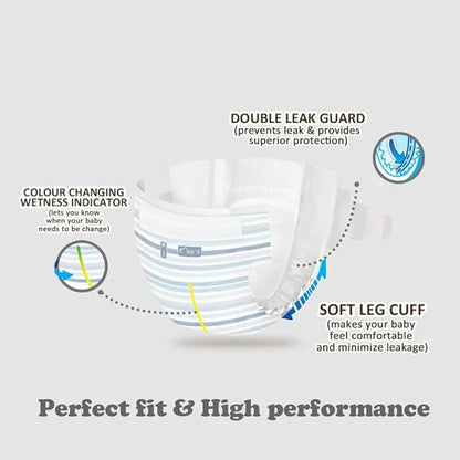 Minime Baby Diapers - Size 3 (13-24 Lbs), Medium, 46 /92Count, Premium Ultra Soft Disposable Baby Diapers, Hypoallergenic