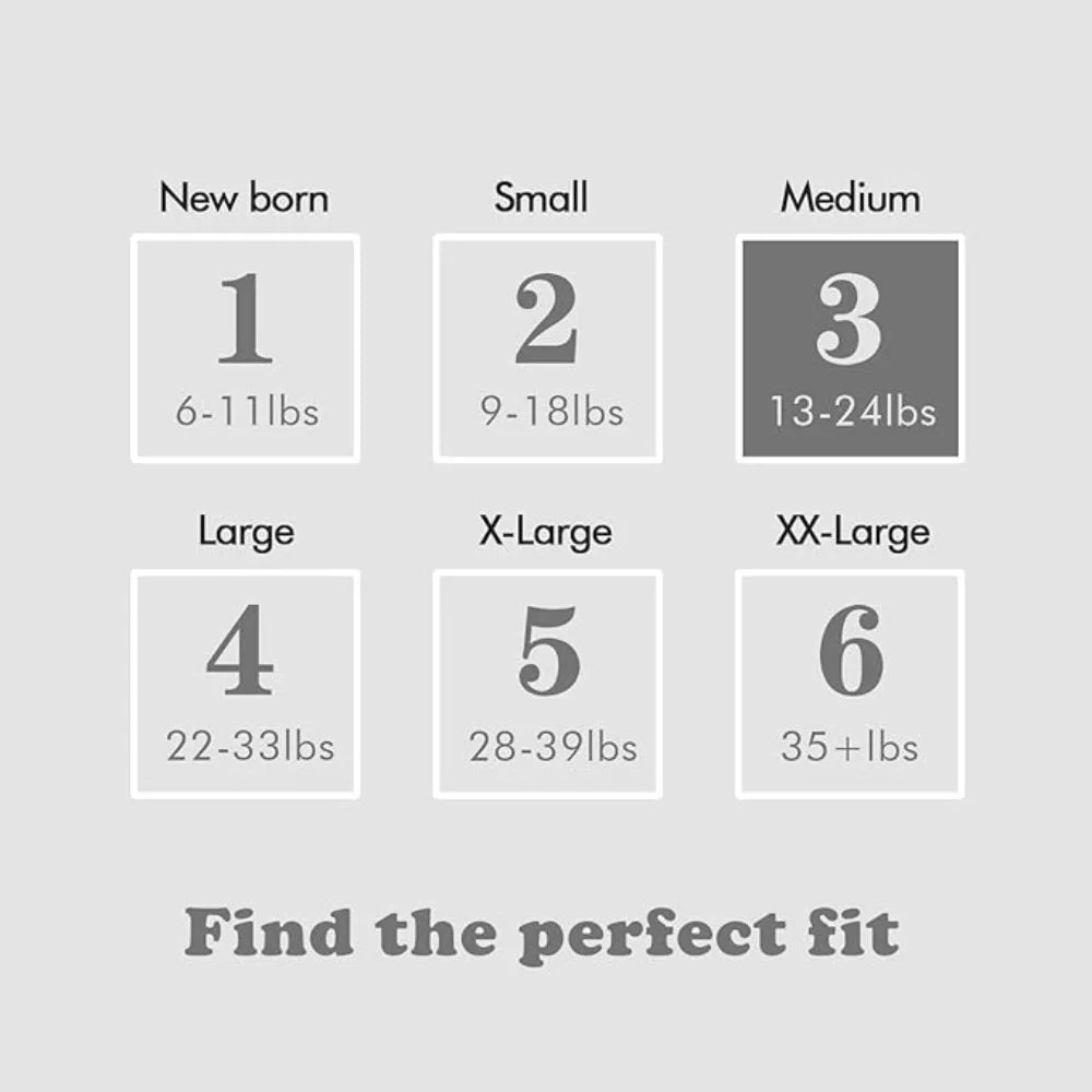 Minime Baby Diapers - Size 3 (13-24 Lbs), Medium, 46 /92Count, Premium Ultra Soft Disposable Baby Diapers, Hypoallergenic