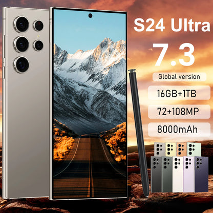 Cellphone 0riginal S24 Ultra Smartphone 7.3inch Unlocked Dual Card 3/4/5g Phones Android 14.0 Mobile Phones