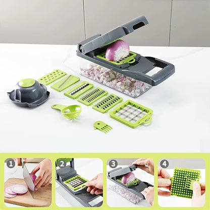 Portable Green Hand Crank Mincer for Home and Outdoor Use