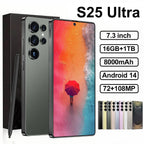 2025 Online Retailer Ultra Original Unlock 7.3 Inch 12GB+512GB Android 5G Smartphone S25 S-Pen 4G 5G WIFI Mobile Phones 8000mAh