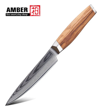 11-Piece Damascus Steel Kitchen Knife Set with Olive Wood Handles