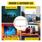 110" Portable Tripod Projector Screen | 4K HD &amp; 160° Viewing Angle