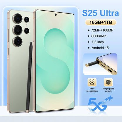 Best Sell New for S25 ultra Original Phone 5G Smartphone 7.3 Inch 12GB+512GB Android Telephone Mobile Phones Express Shipping