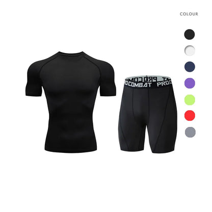 Men's Performance Sportswear Set (Short Sleeve Shirt & Shorts)