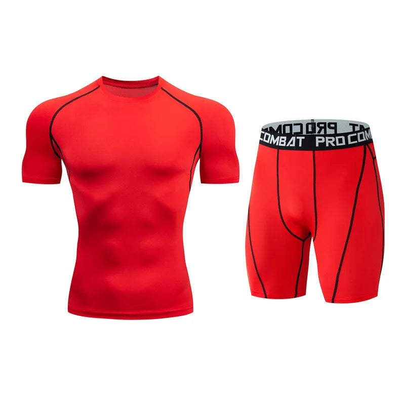 Men's Performance Sportswear Set (Short Sleeve Shirt & Shorts)