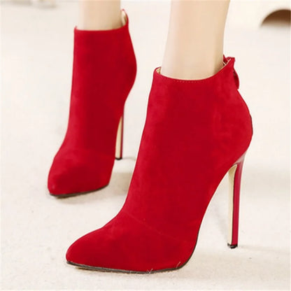 MAIERNISI Women's Elegant High Heel Pumps - 12cm Gold Pointed Toe Stilettos