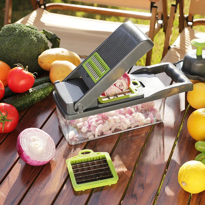 Manual Vegetable Slicer - Portable, Non-Electric Kitchen Tool