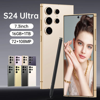 Ultra S24 Global Version Android 16GB+1B Smartphone 6.7 Inch Original Unlock OLED Screen Dual SIM 5G Mobile Phones MTK CDMA