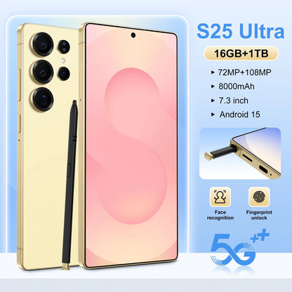 Best Sell New for S25 ultra Original Phone 5G Smartphone 7.3 Inch 12GB+512GB Android Telephone Mobile Phones Express Shipping