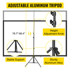 110" Portable Tripod Projector Screen | 4K HD &amp; 160° Viewing Angle