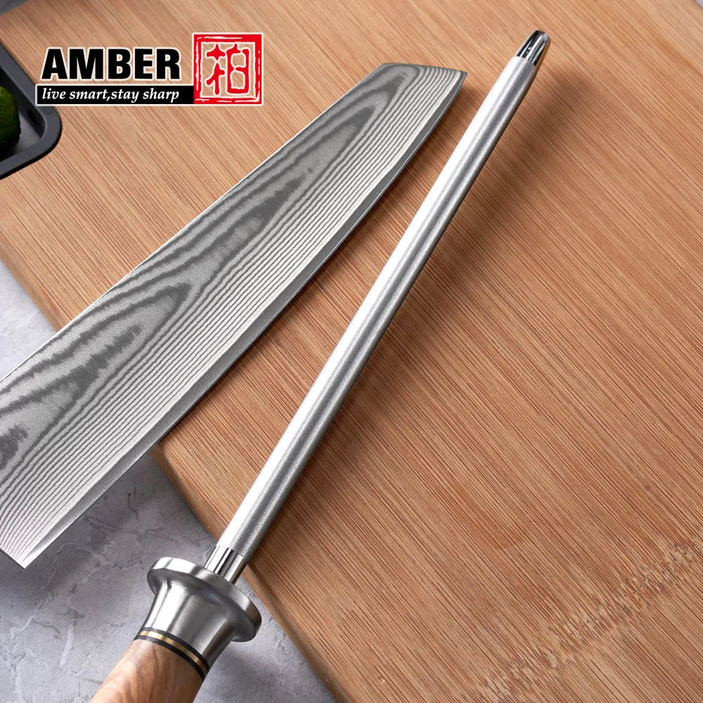 11-Piece Damascus Steel Kitchen Knife Set with Olive Wood Handles